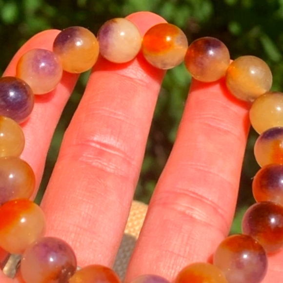 9mm Ametrine Stone Bracelet, 7" - Picture 3 of 4